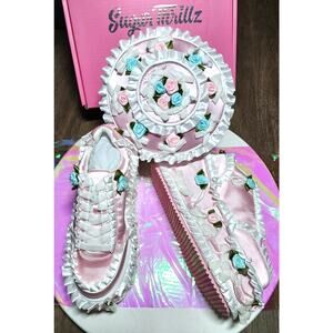 Dolls Kill Sugar Thrillz Just Desserts Platform Sneakers Cake Crossbody Bag Set